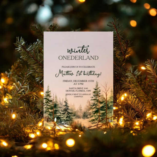Winter Onederland First Birthday Invitation (Creator Uploaded)