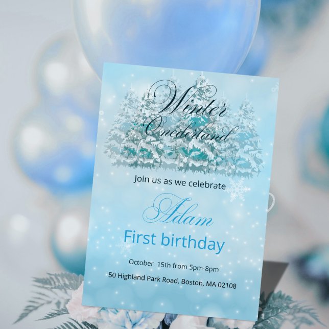 Winter Onederland First Birthday Invitation  (Creator Uploaded)