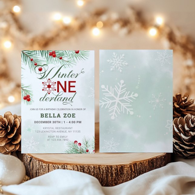 Winter Onederland First Birthday  Invitation (Creator Uploaded)