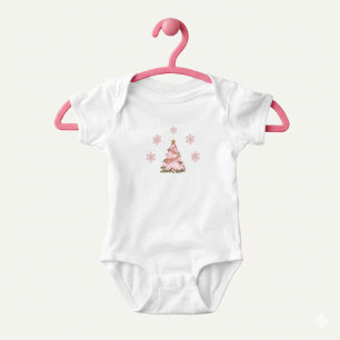 Winter Onederland Girl 1st Birthday Pink Snowflake Baby Bodysuit