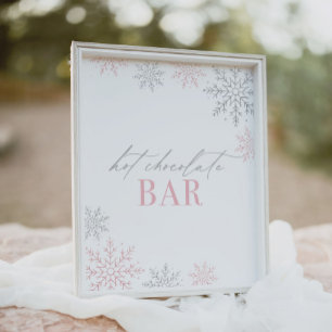 Winter Onederland Glitter Hot Chocolate Bar Sign