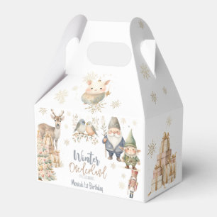 Winter onederland glitter wonderful birthday favour box