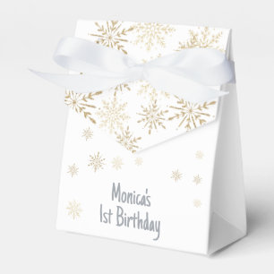 Winter onederland glitter wonderful birthday favour box