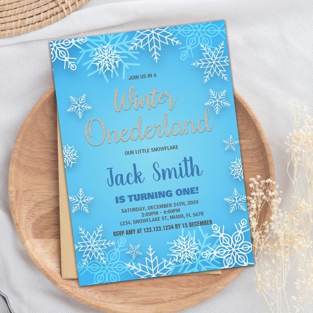 Winter ONEderland Invitations White Snow Silver (Winter ONEderland Invitations White Snow Silver)