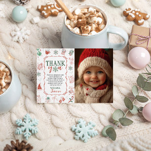 Winter ONEderland Photo Thank You Invitation