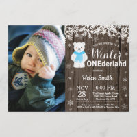 Winter Onederland Polar Bear Boy 1st Birthday