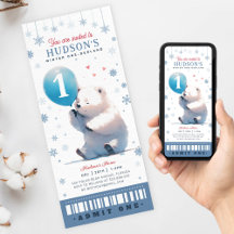Winter Onederland Polar Bear First Birthday Ticket