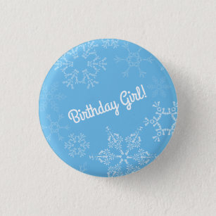 Winter Onederland Snowflake 1st Birthday Party Kid 3 Cm Round Badge