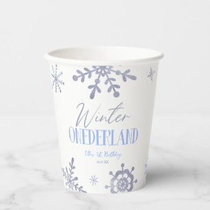 Winter ONEderland Snowflake 1st Birthday Party Paper Cups