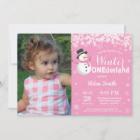 Winter Onederland Snowman Girl 1st Birthday
