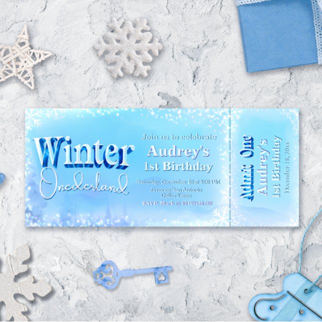 Winter Onederland Ticket Invitation (Creator Uploaded)