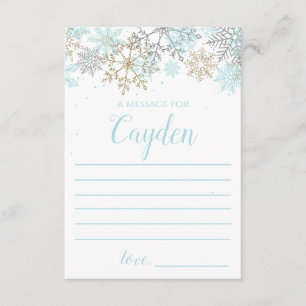 Winter Onederland Time Capsule note card blue
