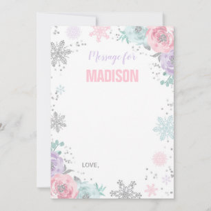 Winter ONEderland Time Capsule Note Card Guestbook