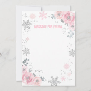 Winter ONEderland Time Capsule Note Card Guestbook