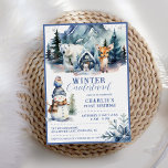 Winter Onederland Whimsical Woodland 1st Birthday Invitation<br><div class="desc">Winter Onederland Whimsical Woodland 1st Birthday Invitation</div>