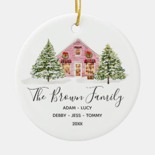 Winter Our First Christmas in our new home Ceramic Ornament