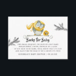 Winter Owl Christmas Baby Shower Book Request Enclosure Card<br><div class="desc">Cute yellow and grey owl themed christmas baby shower books for baby cards featuring a mama owl,  a nest with eggs and a plaid pattern reverse customisable to your event specifics.</div>