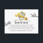 Winter Owl Christmas Baby Shower Book Request Enclosure Card<br><div class="desc">Cute yellow and grey owl themed christmas baby shower books for baby cards featuring a mama owl,  a nest with eggs and a plaid pattern reverse customisable to your event specifics.</div>