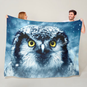 WINTER OWL FLEECE BLANKET