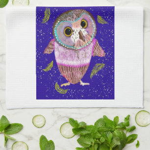 Winter Owl Kitchen Towel