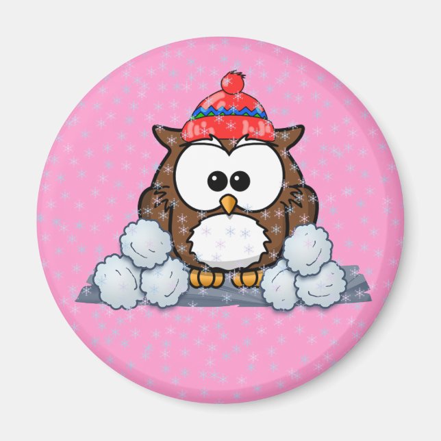 winter owl magnet (Front)