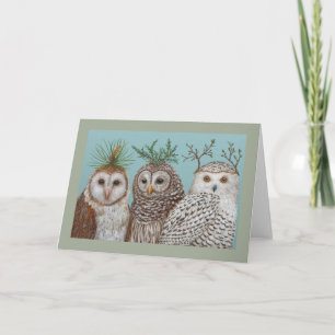 Winter Owls greetin card