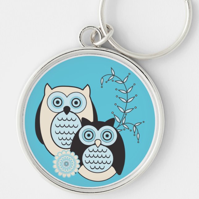 Winter Owls Keychain (Front)