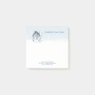 Winter Owls Snowflakes Post-it Notes