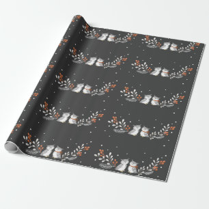 Winter Owls Wrapping Paper