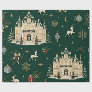 Winter Palace Emerald Christmas Wrapping Paper