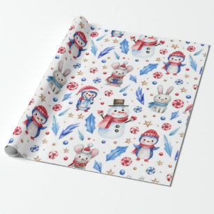 Winter pals wrapping paper
