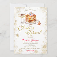 Winter Pancake Gold Snowflakes Christmas Brunch