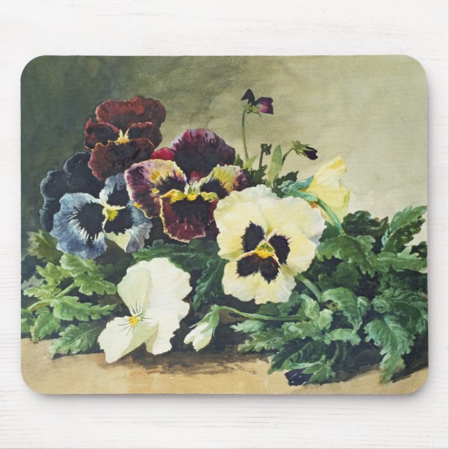 Winter Pansies, 1884 Mouse Pad (Front)