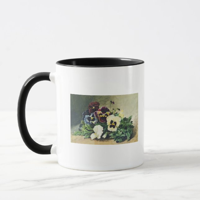 Winter Pansies, 1884 Mug (Left)