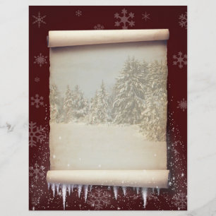 Winter Parchment Illustration