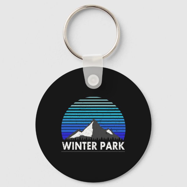 Winter Park Colorado Bluebird Mountain  Key Ring (Front)