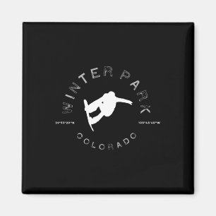 Winter Park Colorado Graphic Vintage Snowboard T Magnet