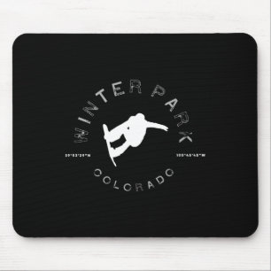 Winter Park Colorado Graphic Vintage Snowboard T Mouse Pad