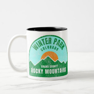 Winter Park Colorado Rocky Mountains Two-Tone Coffee Mug
