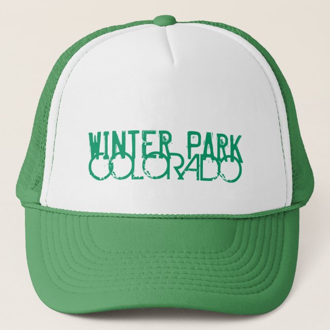 Winter Park Colorado simple green hat (Front)