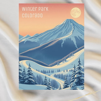 Winter Park colorado ski vacation Postcard