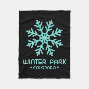 Winter Park Colorado Skiing Long Sleeve Ski Tee Fleece Blanket
