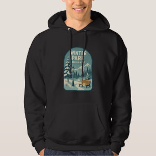Winter Park Colorado Snowy Badge Hoodie