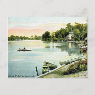 Winter Park Florida, Lake Osceola Vintage Postcard
