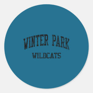 Winter park high school hs winter park fl vintage classic round sticker