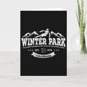 Winter Park Ski Town Shirt For Colorado Skiers  Card