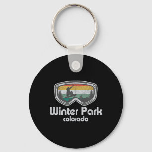 Winter Park Snowboarding Retro Colorado Snowboard Key Ring