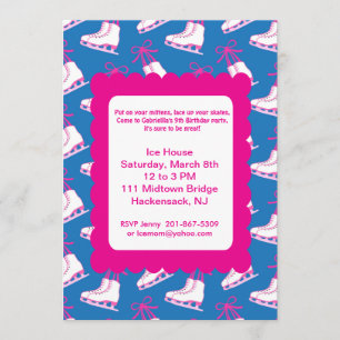 Winter Party Ice Skating Invitation
