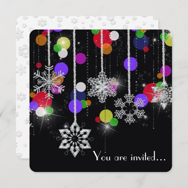 Winter Party Plans Invitation (Front/Back)