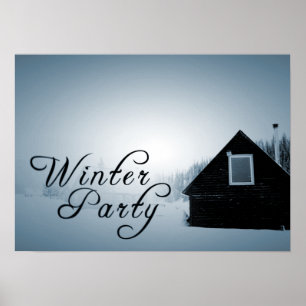 winter party : snowed in cabin poster